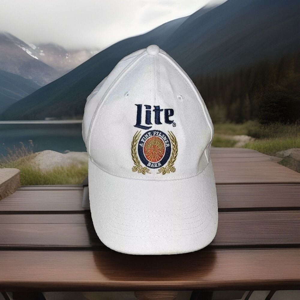 Miller Light Hat Cap Mens One Size Strapback Beer Brewery Brand Drinking Party